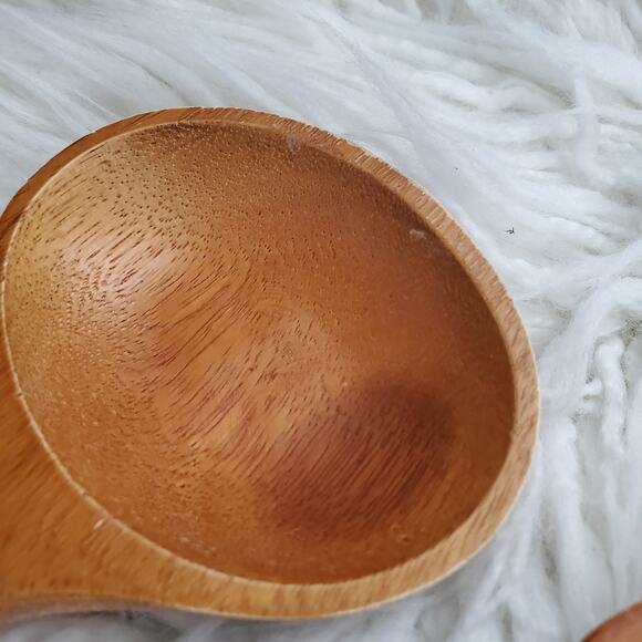 Wooden Wide Salad Serving Spoon Set of 2 - Picture 4 of 6